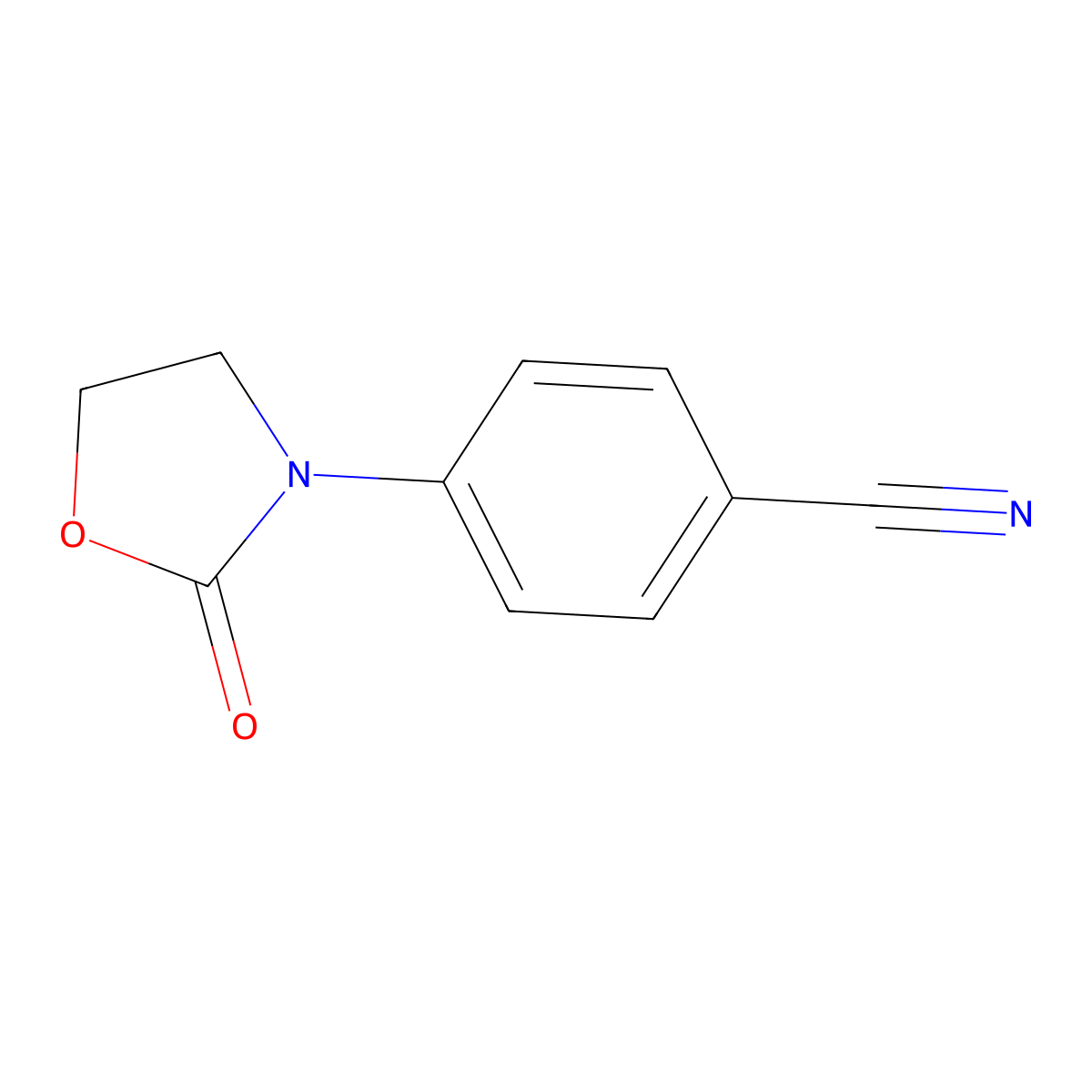 4-(2-Oxo-1,3-oxazolidin-3-yl)benzonitrile molecular structure, CAS 208709-23-3