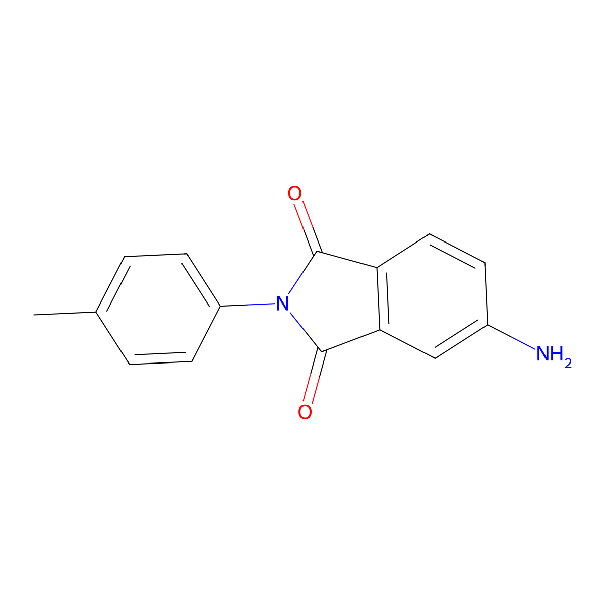 5-Amino-2-(4-methylphenyl)isoindole-1,3-dione molecular structure, CAS 20871-06-1