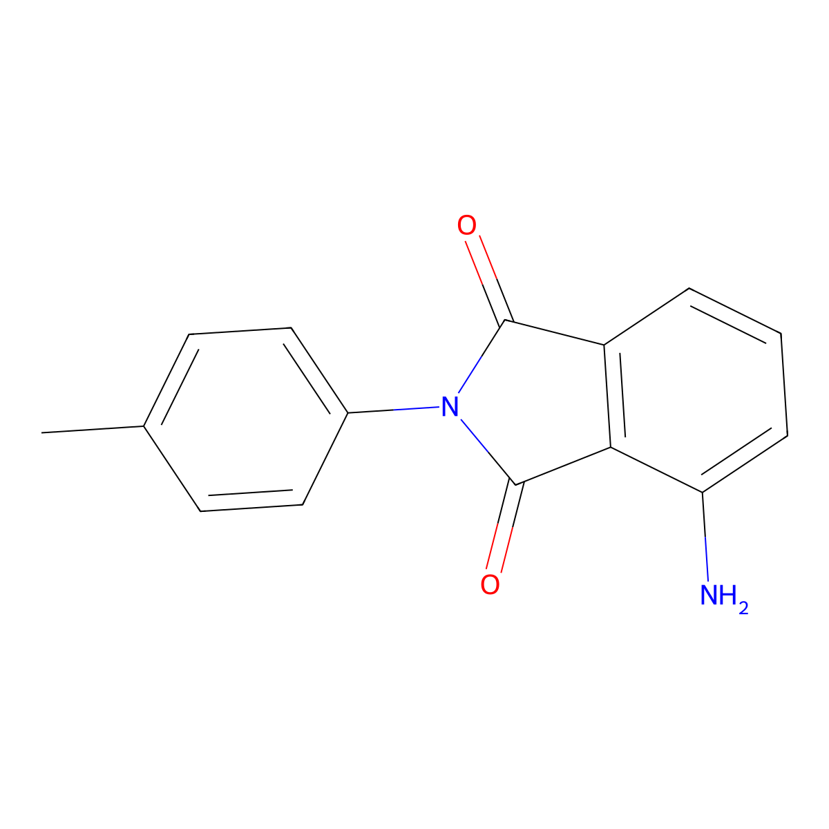 4-Amino-2-(p-tolyl)isoindoline-1,3-dione molecular structure, CAS 20871-07-2