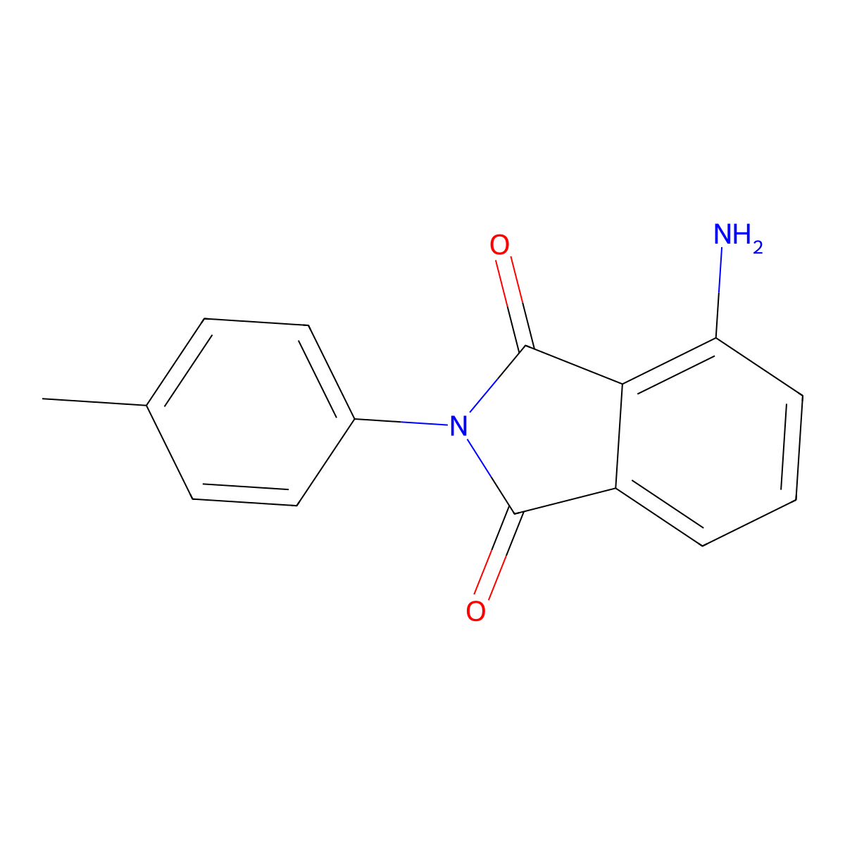 4-Amino-2-(p-tolyl)isoindoline-1,3-dione molecular structure, CAS 20871-07-2