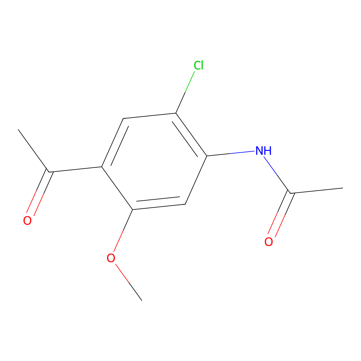 4'-Acetamido-5'-chloro-2'-methoxyacetophenone molecular structure, CAS 20871-69-6