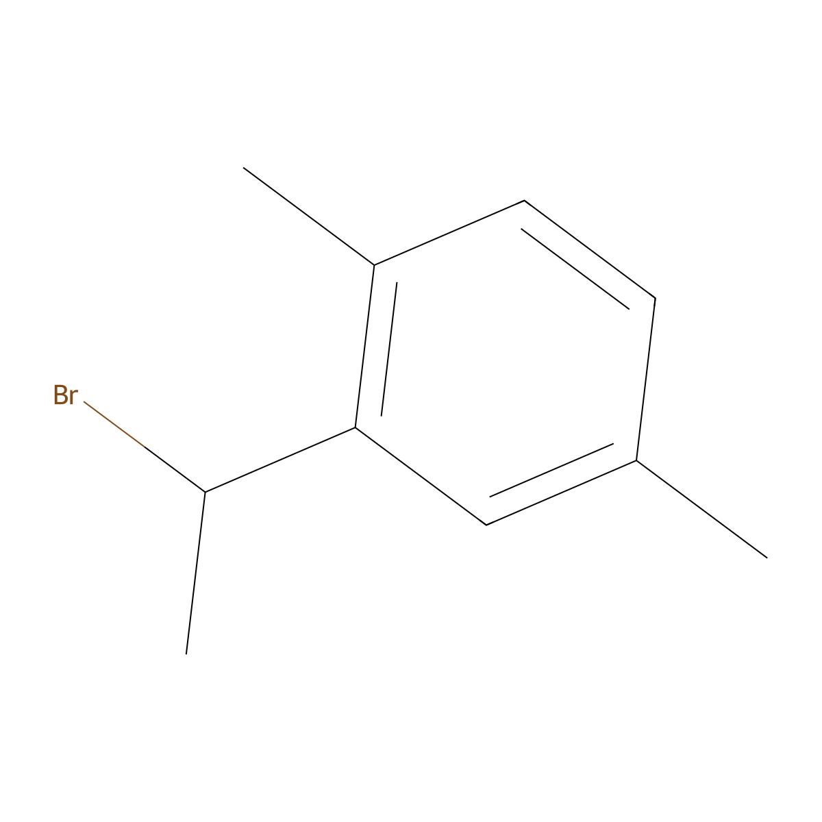 2-(1-Bromoethyl)-1,4-dimethylbenzene molecular structure, CAS 20871-93-6
