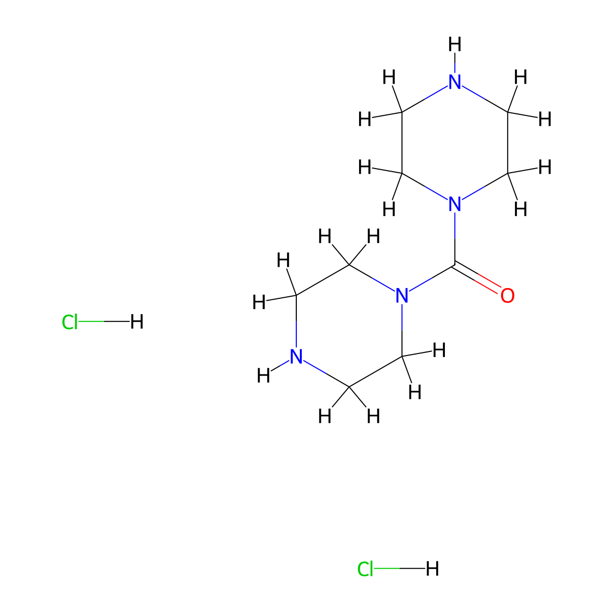 Di(1-piperazinyl)methanone Dihydrochloride molecular structure, CAS 208711-30-2