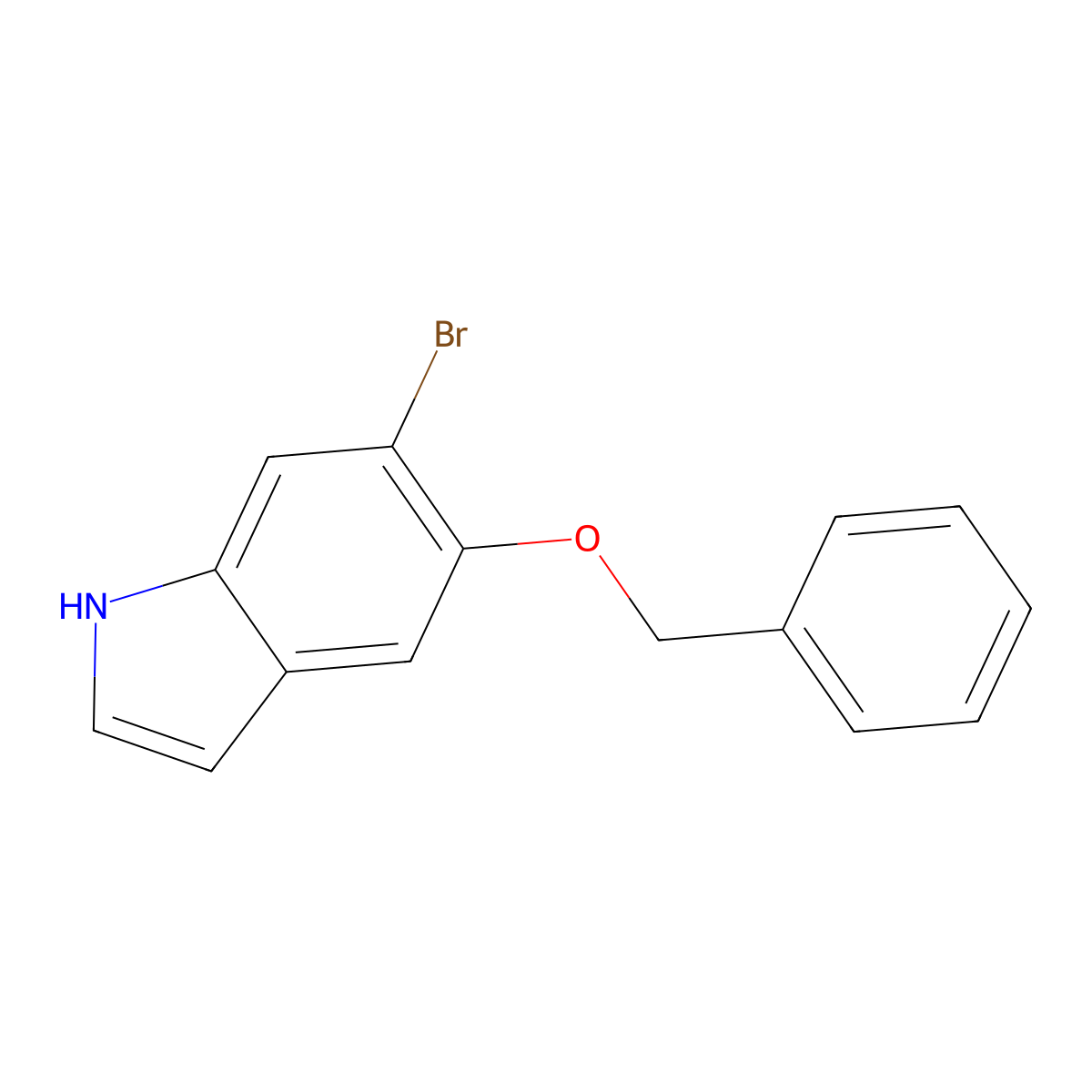 5-Benzyloxy-6-bromo-1H-indole molecular structure, CAS 2087111-87-1