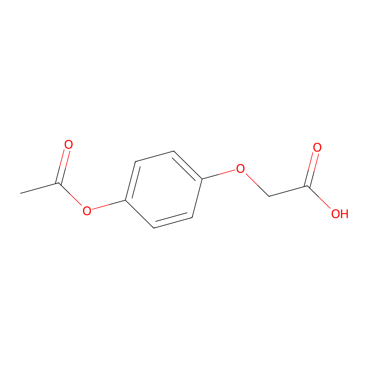 2-(4-Acetoxyphenoxy)acetic acid molecular structure, CAS 20872-29-1