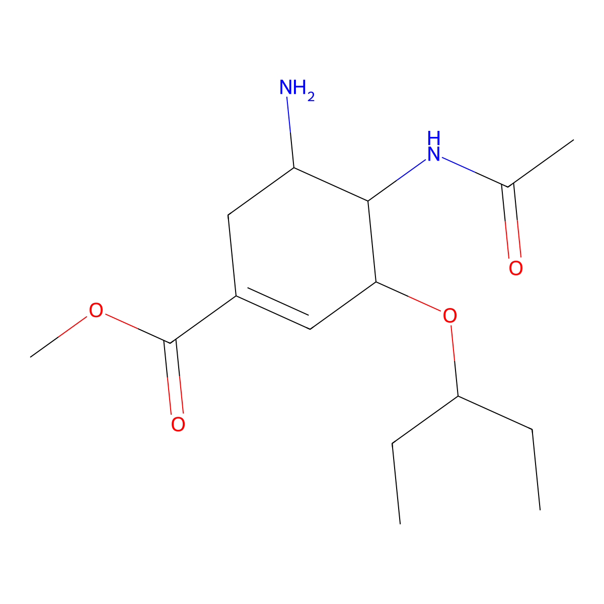 Oseltamivir Acid Methyl Ester molecular structure, CAS 208720-71-2