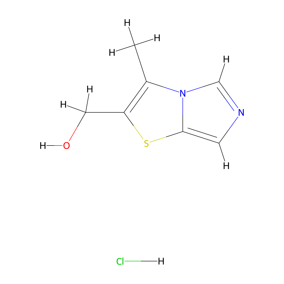 {3-Methylimidazo[4,3-b][1,3]thiazol-2-yl}methanol hydrochloride molecular structure, CAS 208723-13-1