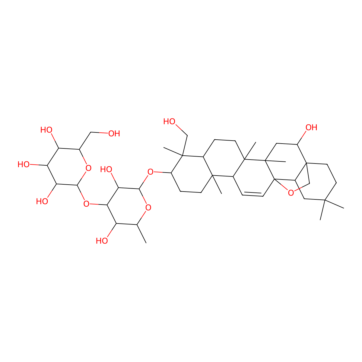 Saikosaponin D molecular structure, CAS 20874-52-6