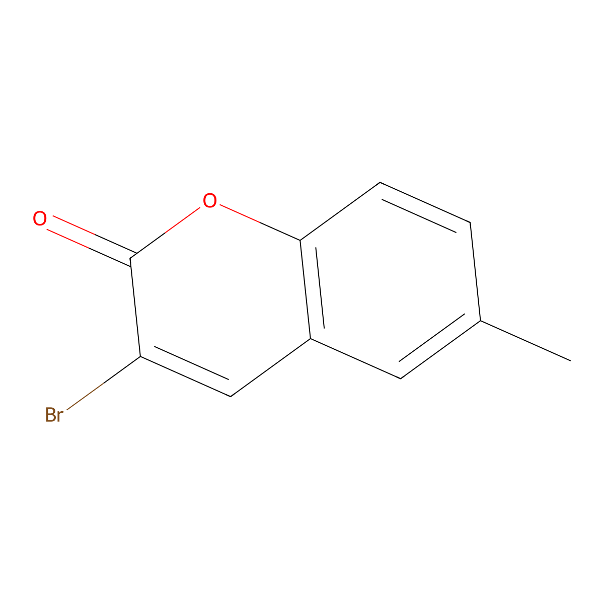 3-Bromo-6-methyl-2H-chromen-2-one molecular structure, CAS 20875-75-6
