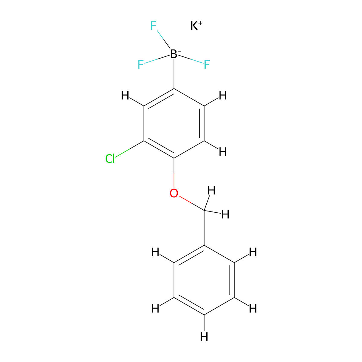 Potassium [4-(benzyloxy)-3-chlorophenyl]trifluoroboranuide molecular structure, CAS 2087515-13-5