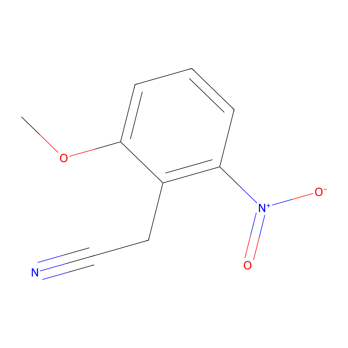 2-(2-Methoxy-6-nitrophenyl)acetonitrile molecular structure, CAS 20876-27-1