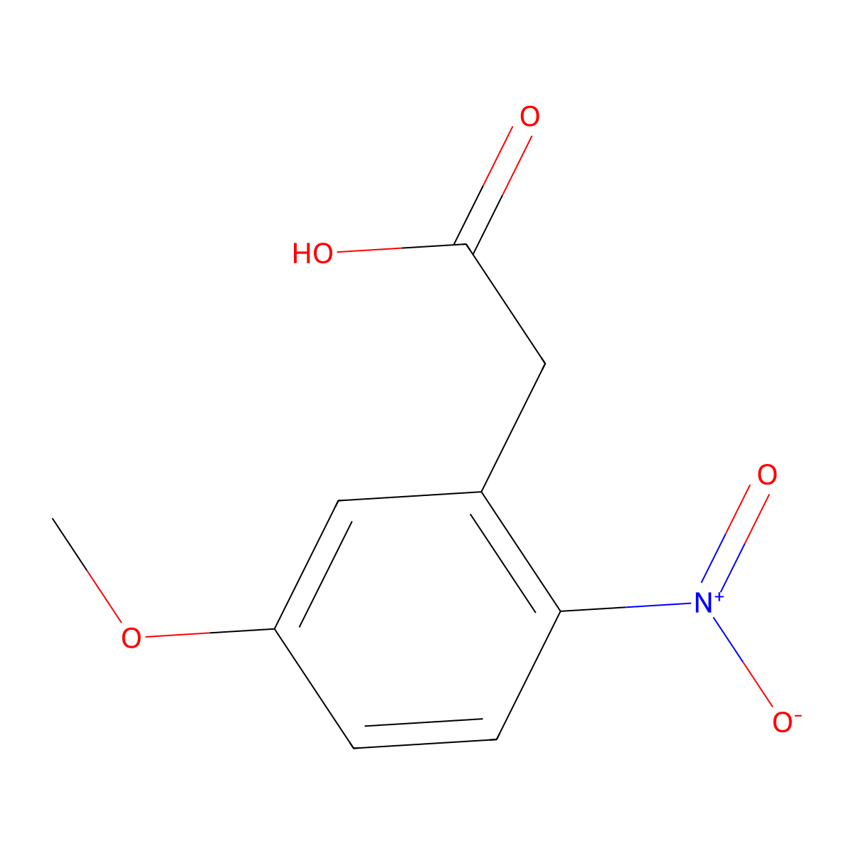 2-(5-Methoxy-2-nitrophenyl)acetic acid molecular structure, CAS 20876-29-3
