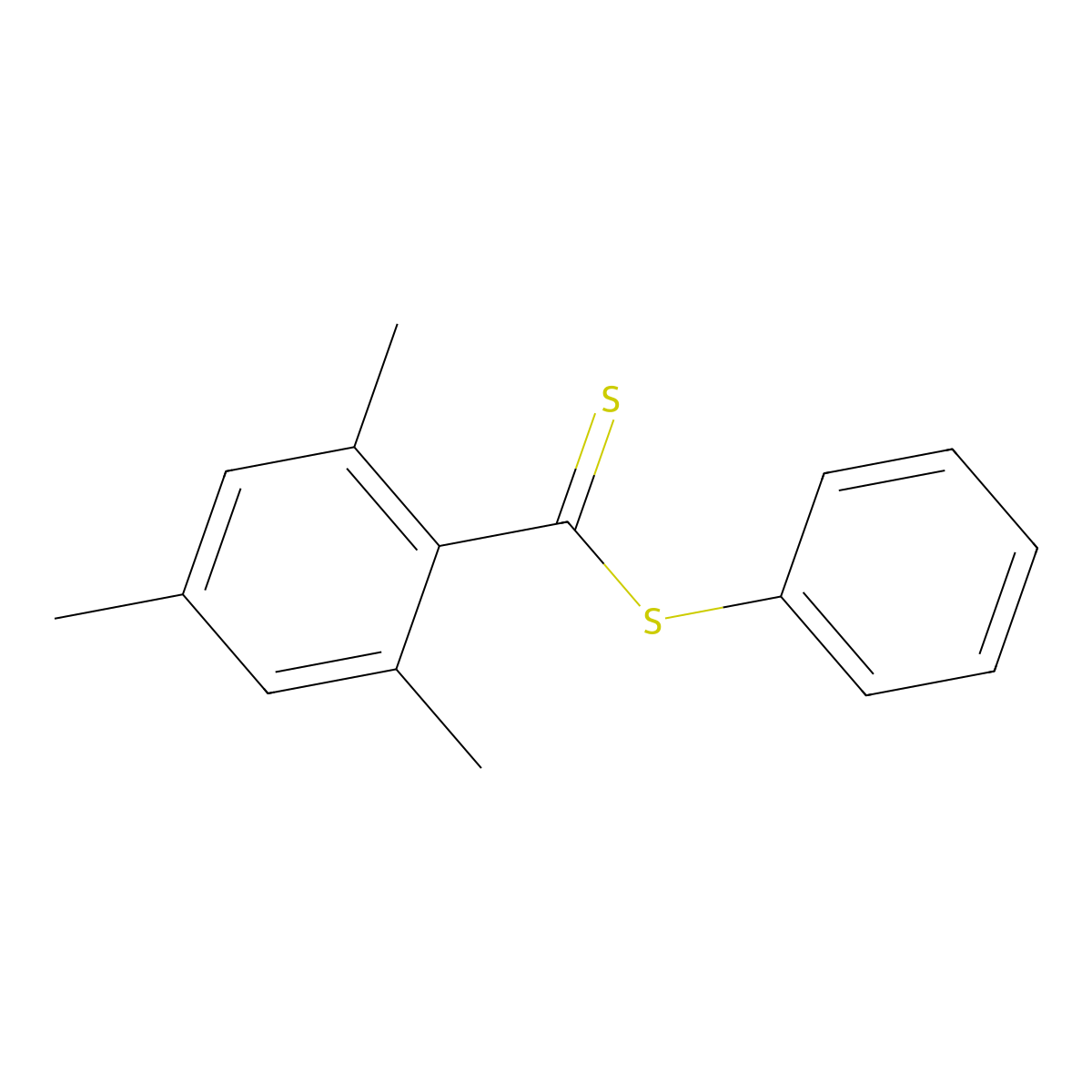 Phenyl 2,4,6-trimethylbenzenecarbodithioate molecular structure, CAS 20876-79-3