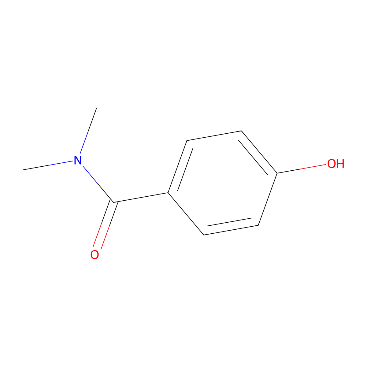 4-hydroxy-N,N-dimethylbenzamide molecular structure, CAS 20876-99-7