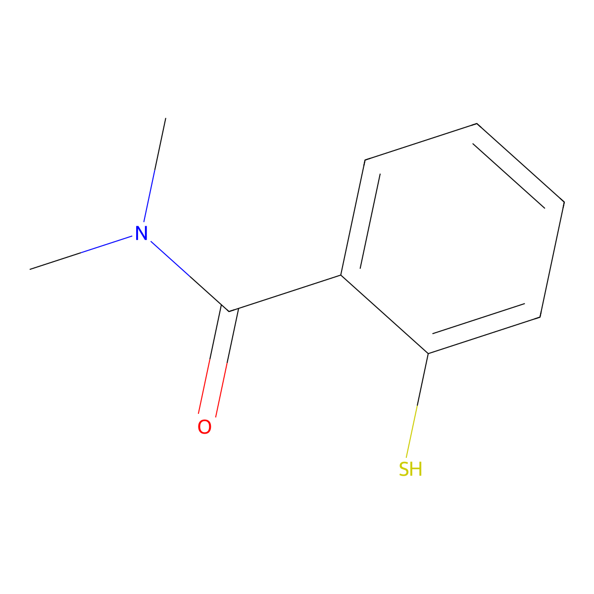 o-Mercapto-N,N-dimethylbenzamide molecular structure, CAS 20877-02-5