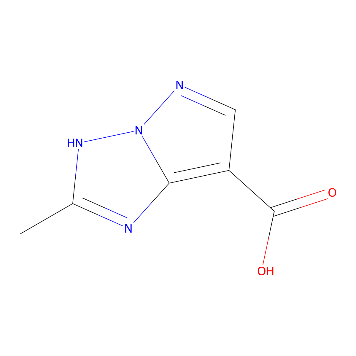 2-Methyl-1h-pyrazolo[1,5-b][1,2,4]triazole-7-carboxylic acid molecular structure, CAS 208772-67-2
