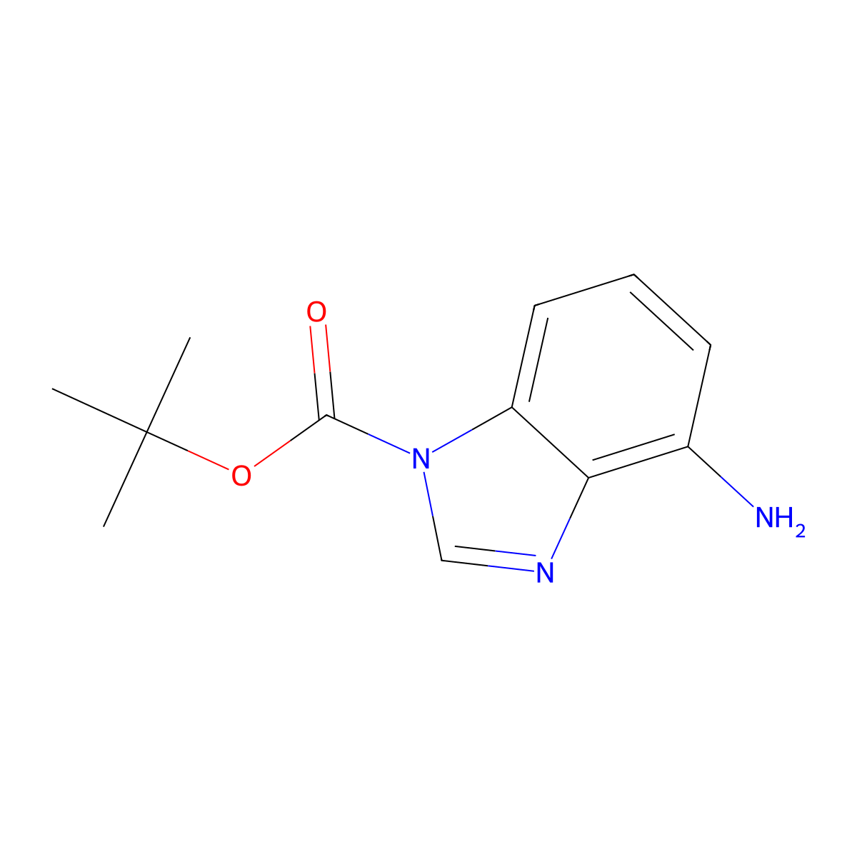 tert-butyl 4-amino-1H-benzo[d]imidazole-1-carboxylate molecular structure, CAS 208772-74-1
