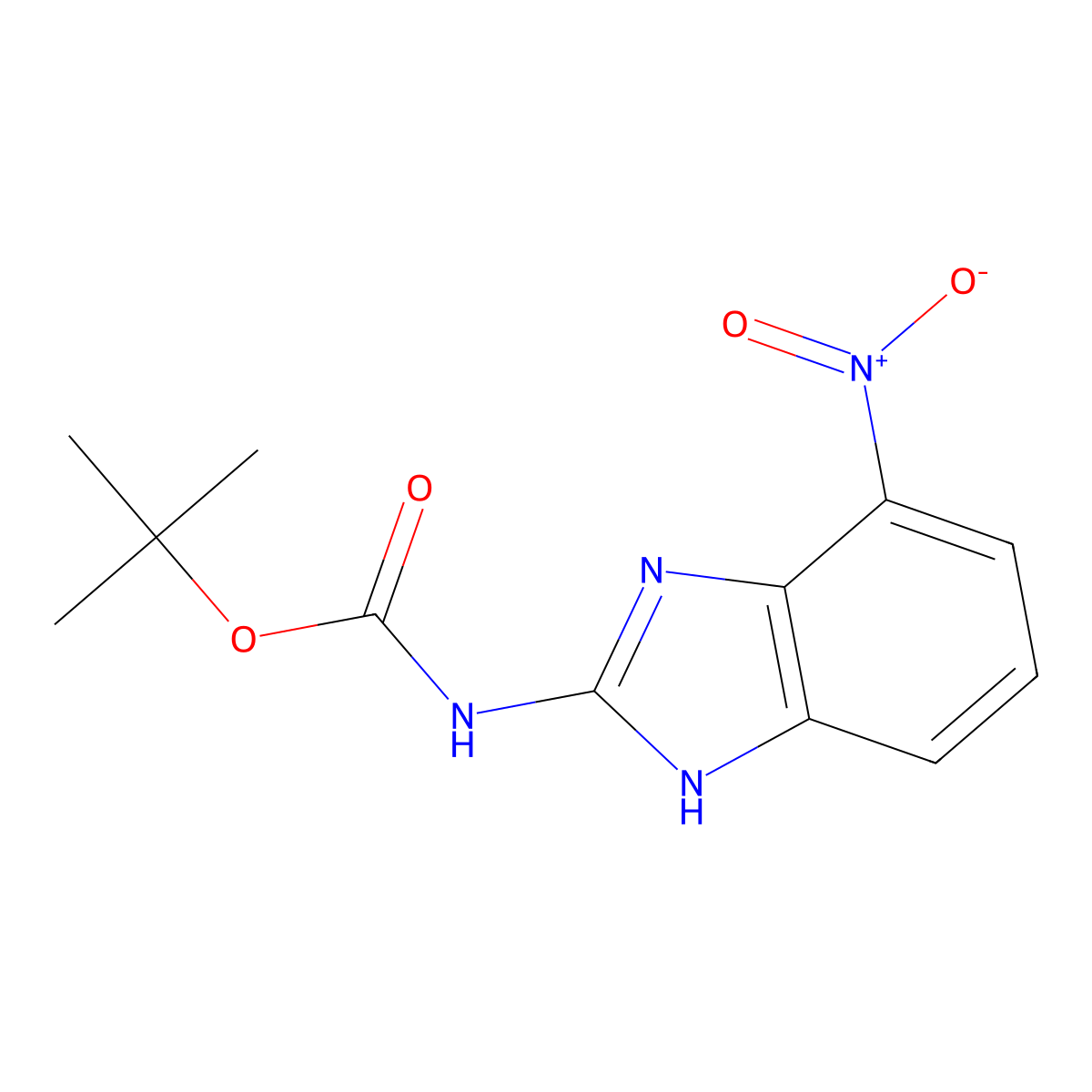 tert-butyl N-(7-nitro-1H-1,3-benzodiazol-2-yl)carbamate molecular structure, CAS 208774-09-8
