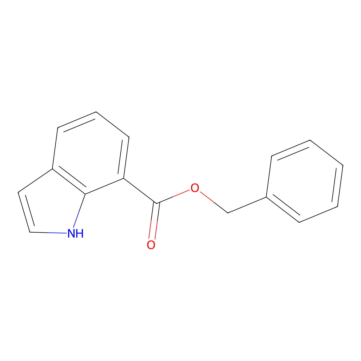 benzyl 1H-indole-7-carboxylate molecular structure, CAS 208774-33-8