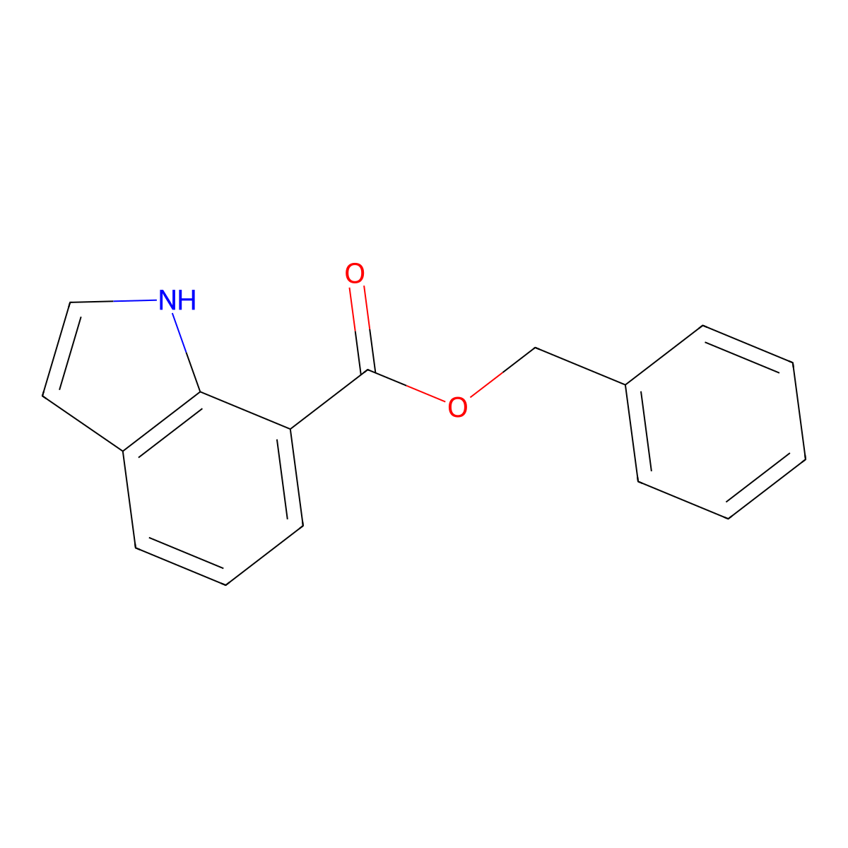 benzyl 1H-indole-7-carboxylate molecular structure, CAS 208774-33-8