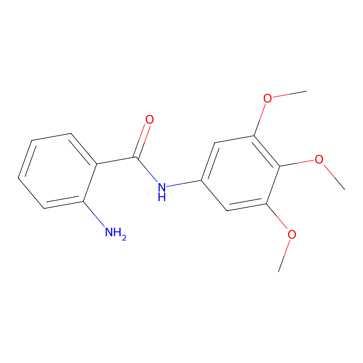 2-amino-N-(3,4,5-trimethoxyphenyl)benzamide molecular structure, CAS 20878-51-7