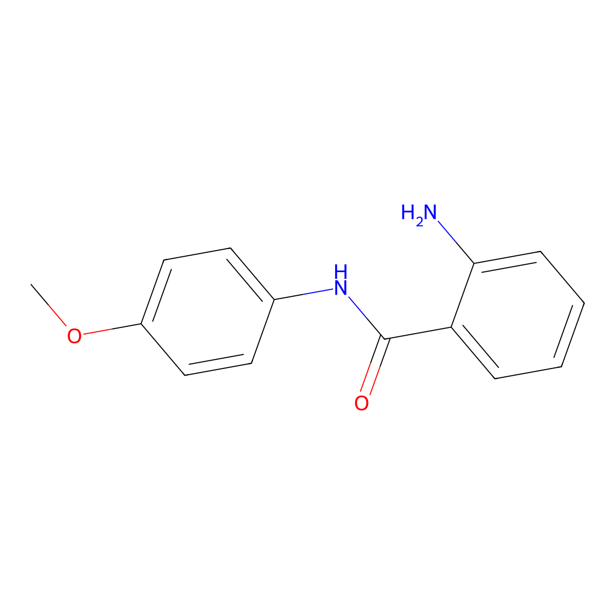 2-amino-N-(4-methoxyphenyl)benzamide molecular structure, CAS 20878-54-0