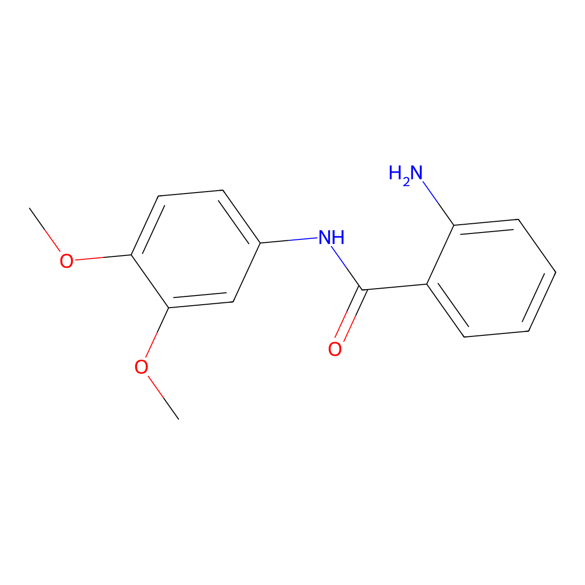 2-Amino-N-(3,4-dimethoxyphenyl)benzamide molecular structure, CAS 20878-56-2