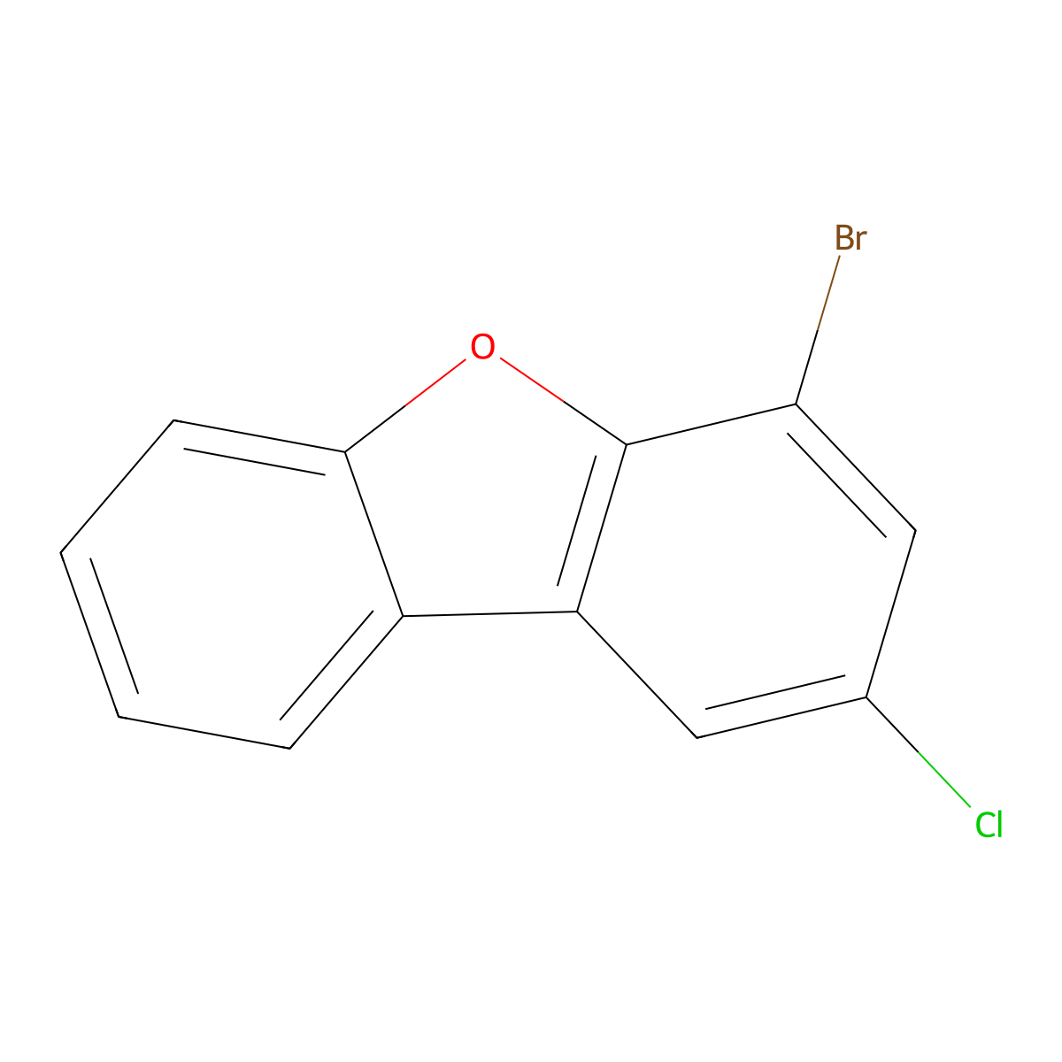 4-Bromo-2-chlorodibenzo(b,d)furan molecular structure, CAS 2087889-86-7