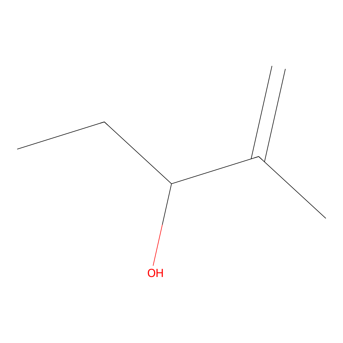 2-Methyl-1-penten-3-ol molecular structure, CAS 2088-07-5