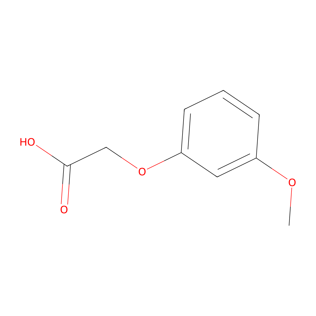 2-(3-Methoxyphenoxy)acetic acid molecular structure, CAS 2088-24-6