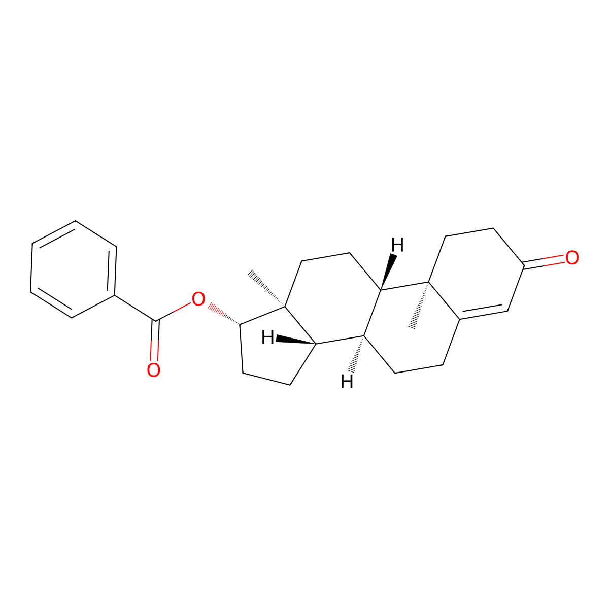 Testosterone benzoate molecular structure, CAS 2088-71-3
