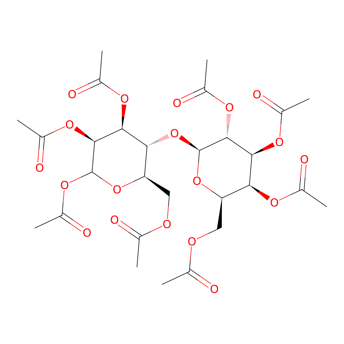 4-O-beta-Galactopyranosyl-D-mannopyrase-octaacetate molecular structure, CAS 20880-65-3