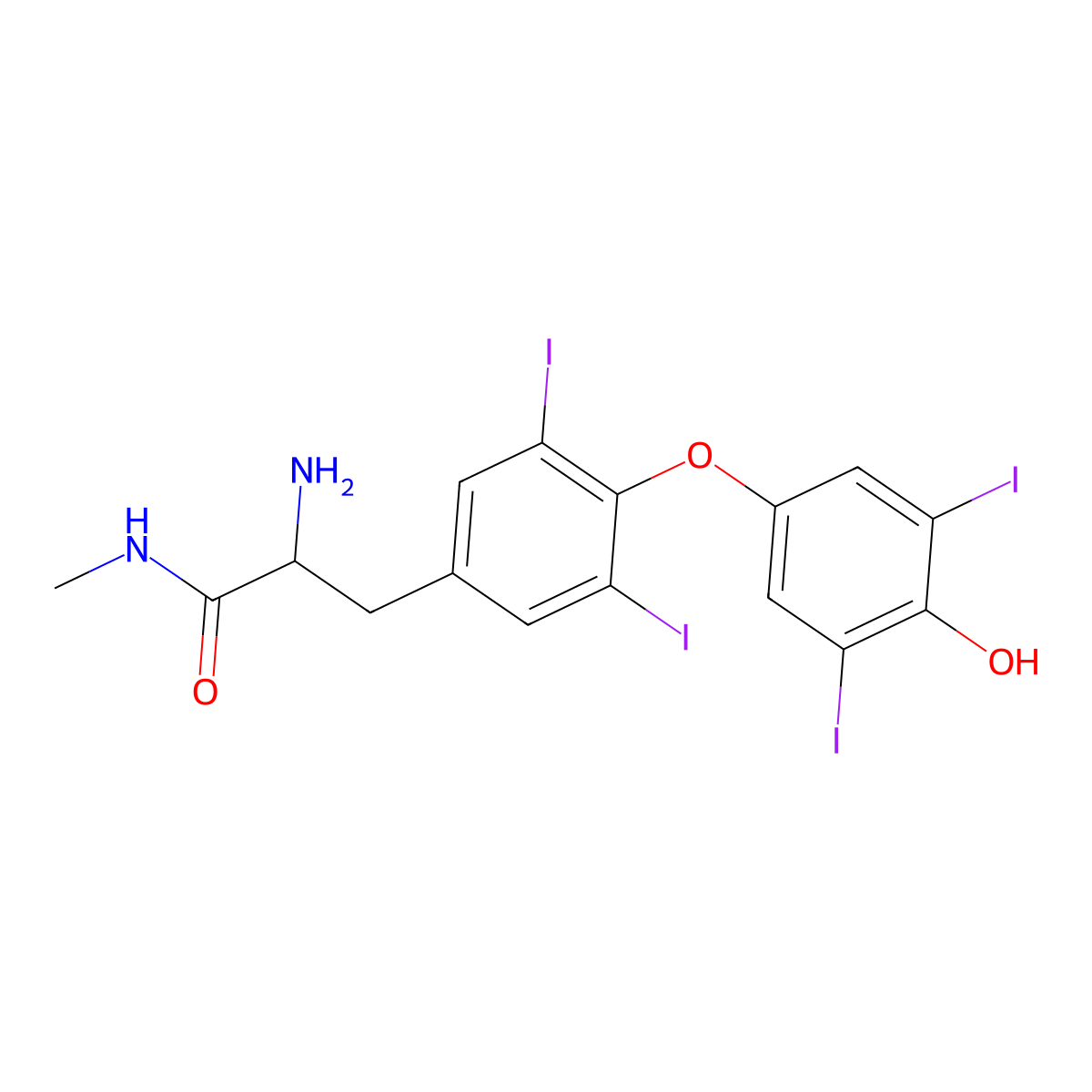 levothyroxine N-methylamide molecular structure, CAS 2088032-52-2