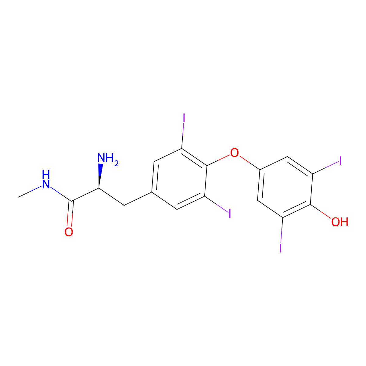 levothyroxine N-methylamide molecular structure, CAS 2088032-52-2