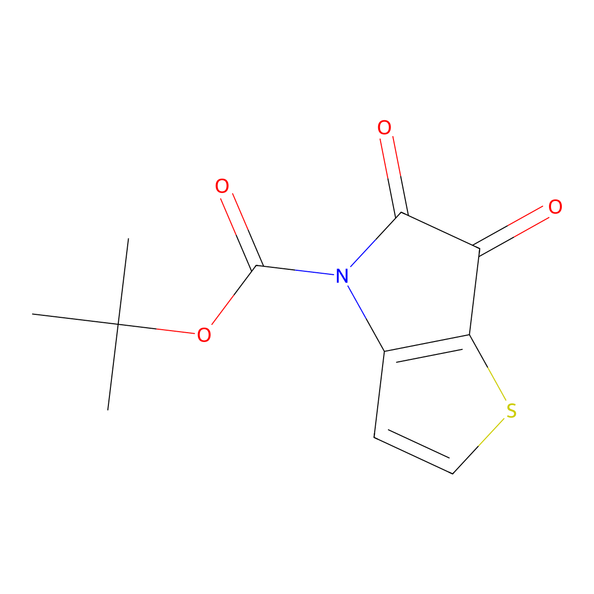 tert-Butyl 5,6-dioxo-5,6-dihydro-4H-thieno[3,2-b]pyrrole-4-carboxylate molecular structure, CAS 2088056-12-4