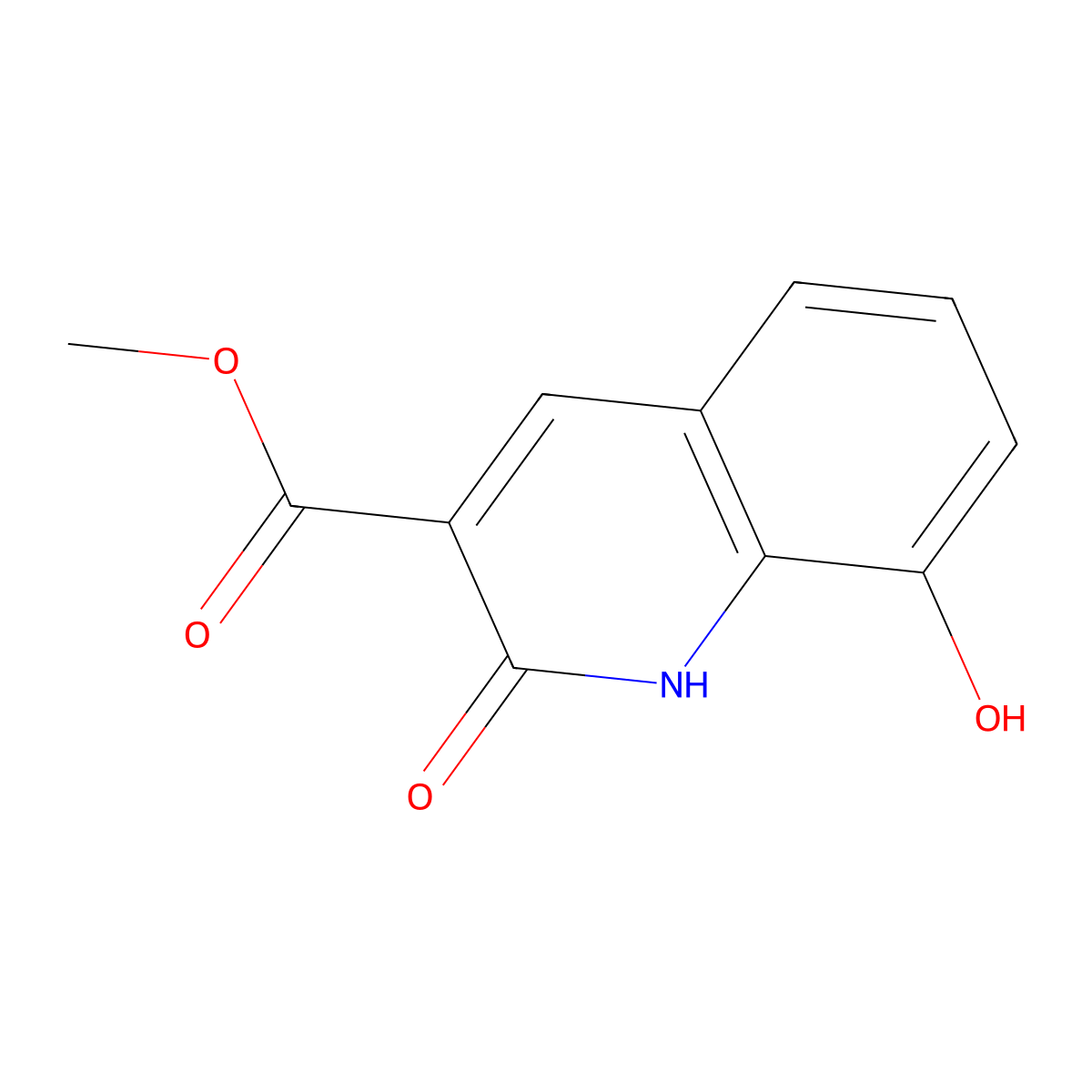Methyl 8-hydroxy-2-oxo-1,2-dihydroquinoline-3-carboxylate molecular structure, CAS 2088088-88-2