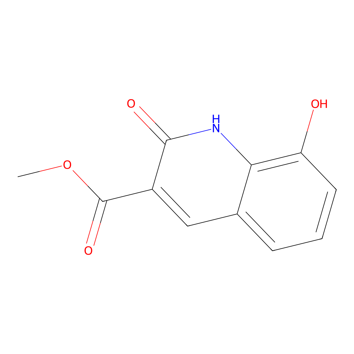 Methyl 8-hydroxy-2-oxo-1,2-dihydroquinoline-3-carboxylate molecular structure, CAS 2088088-88-2