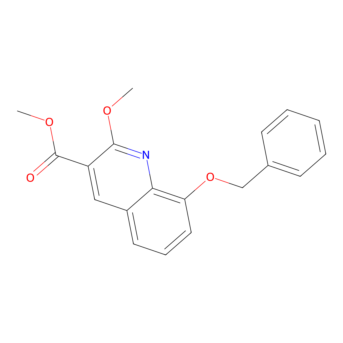 Methyl 8-(benzyloxy)-2-methoxyquinoline-3-carboxylate molecular structure, CAS 2088088-91-7