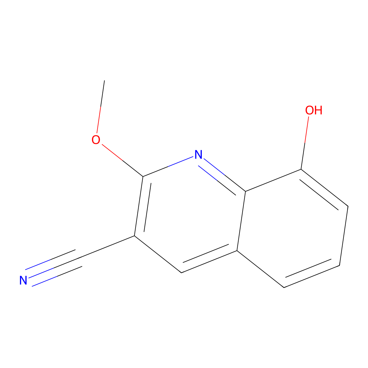 8-Hydroxy-2-methoxyquinoline-3-carbonitrile molecular structure, CAS 2088088-93-9