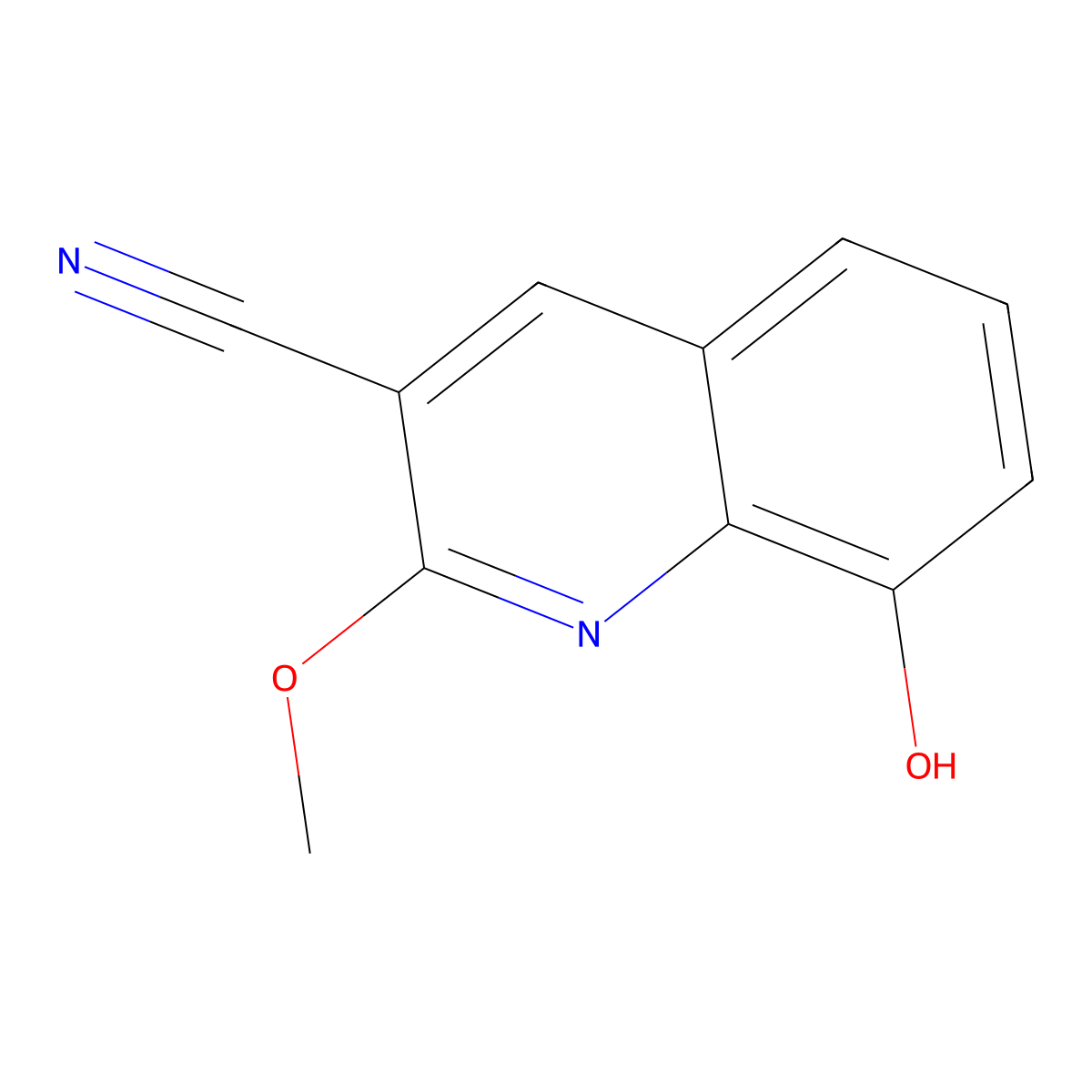 8-Hydroxy-2-methoxyquinoline-3-carbonitrile molecular structure, CAS 2088088-93-9