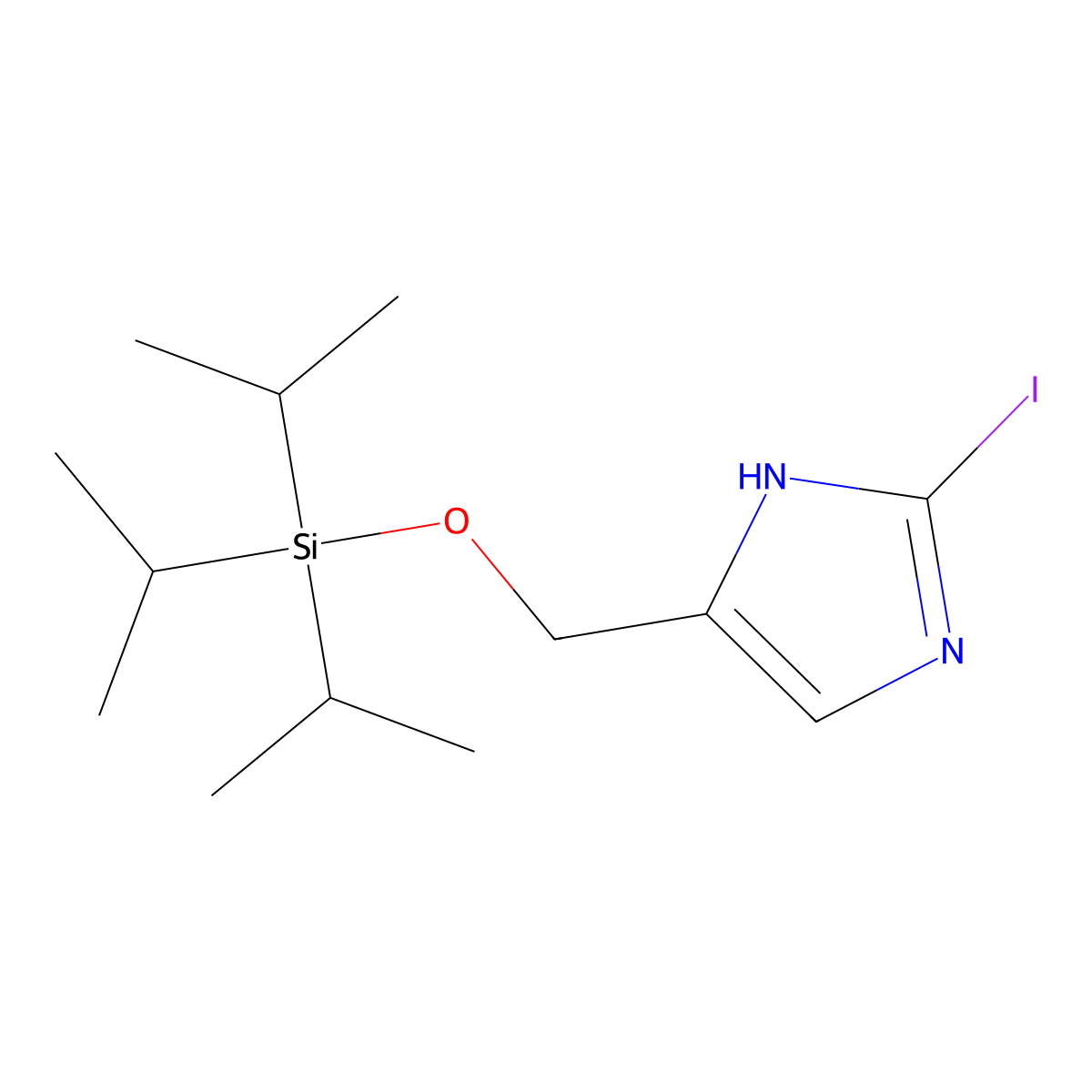 2-Iodo-5-[[[tris(1-methylethyl)silyl]oxy]methyl]-1h-imidazole molecular structure, CAS 2088089-03-4