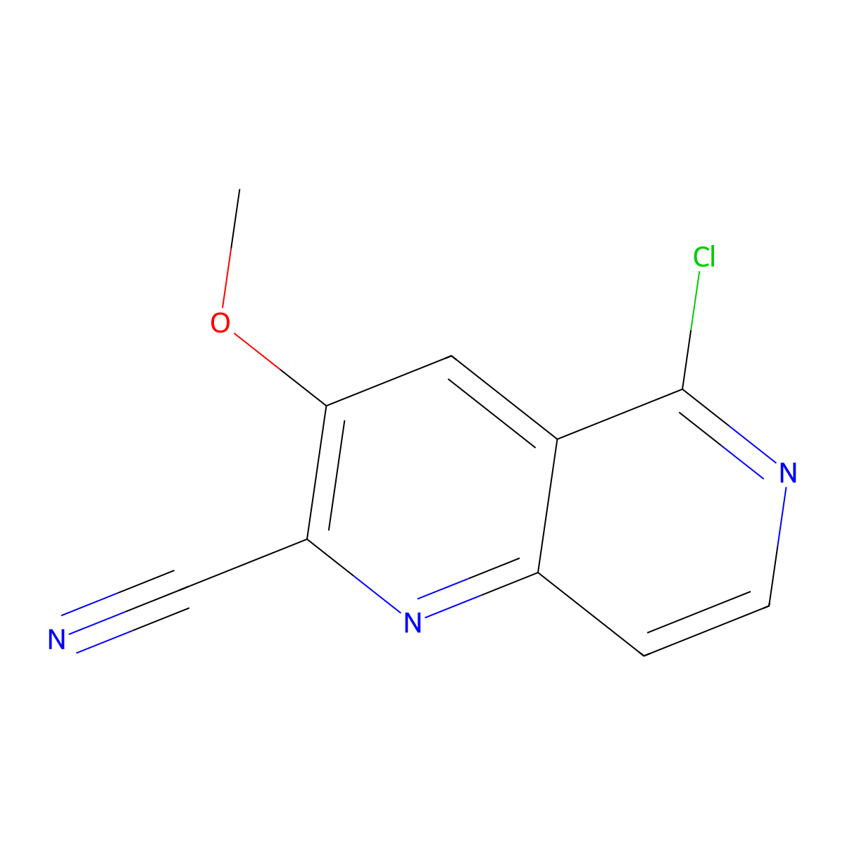 5-Chloro-3-methoxy-1,6-naphthyridine-2-carbonitrile molecular structure, CAS 2088089-54-5