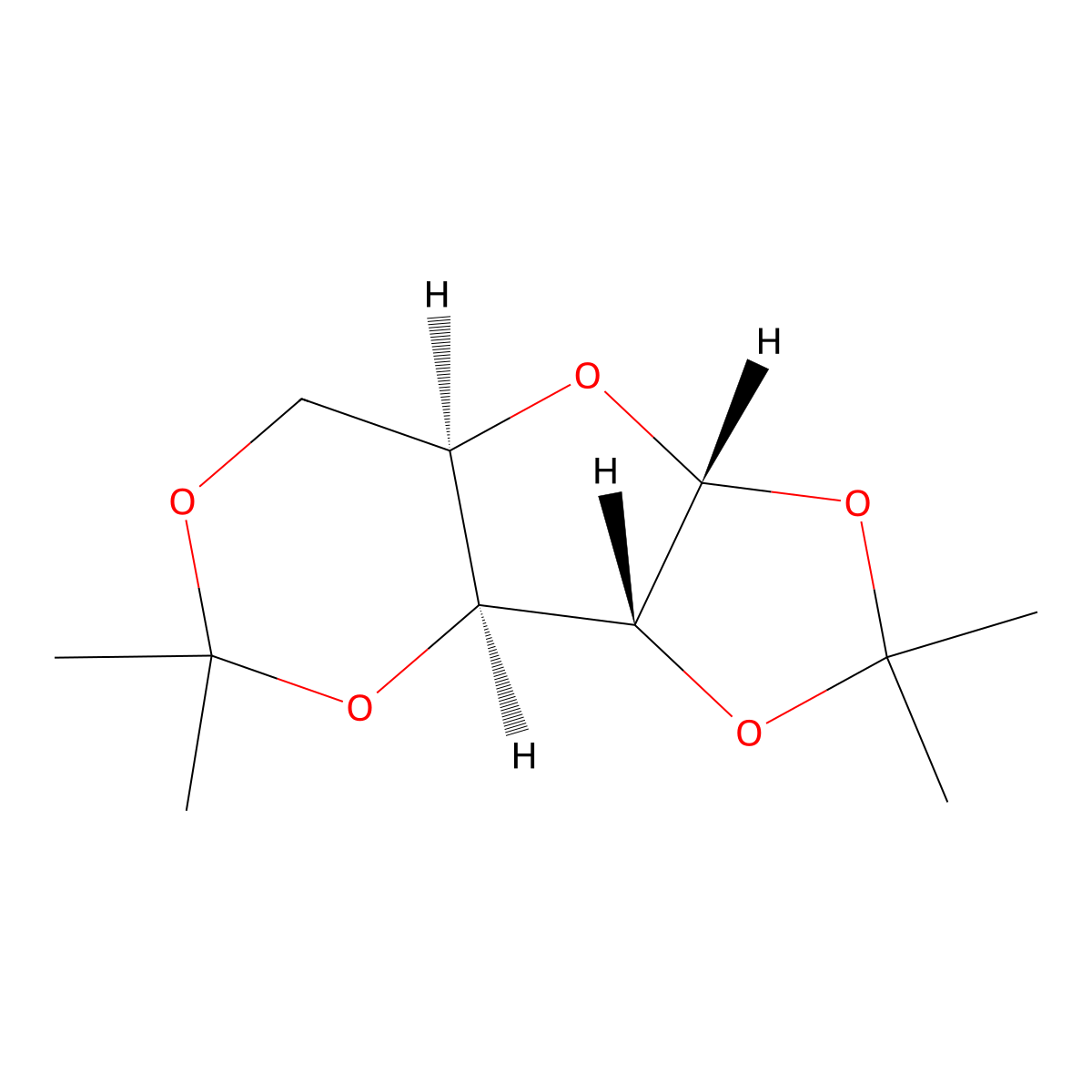 alpha-D-Xylofuranose, 1,2:3,5-bis-O-(1-methylethylidene)- molecular structure, CAS 20881-04-3