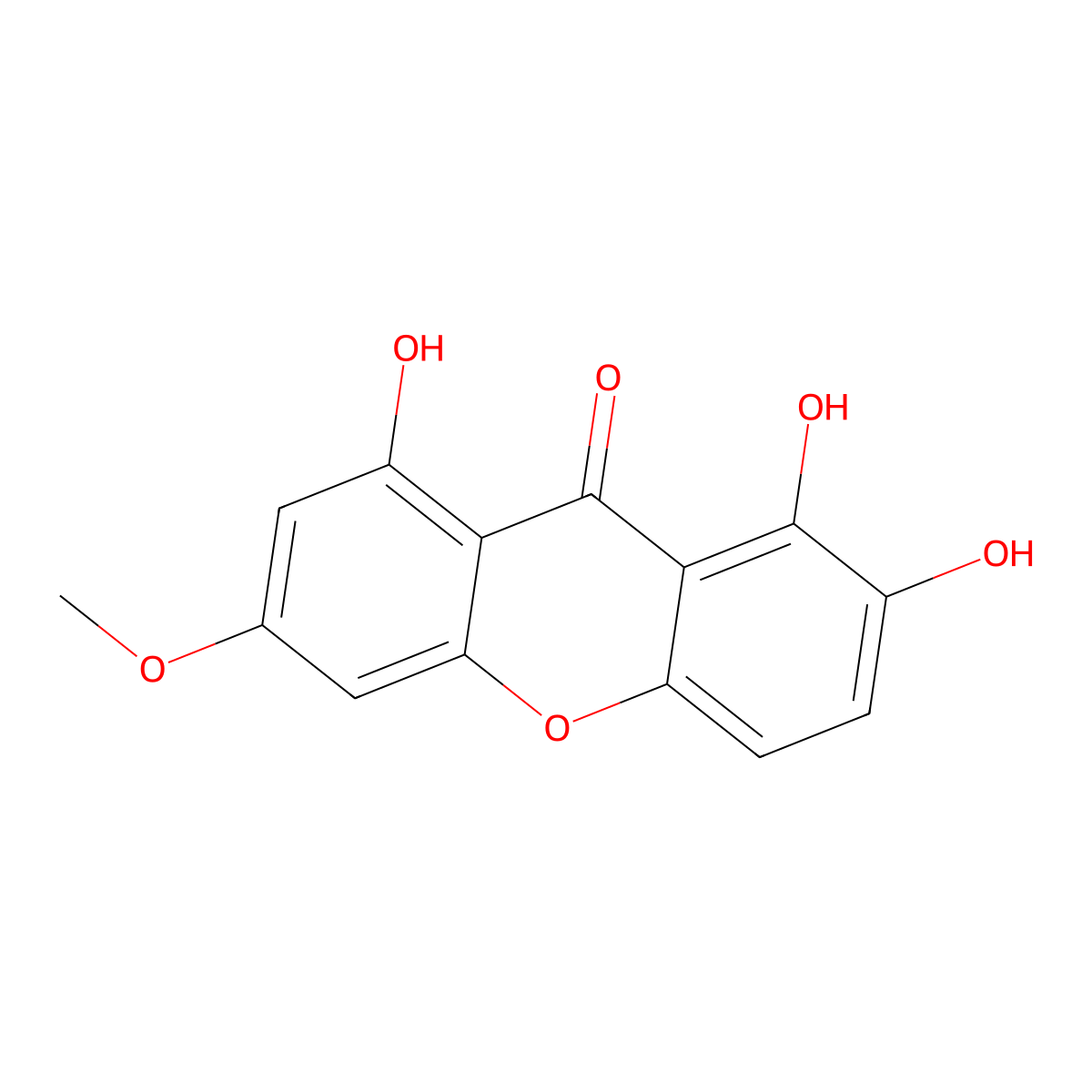 Swertianin molecular structure, CAS 20882-75-1