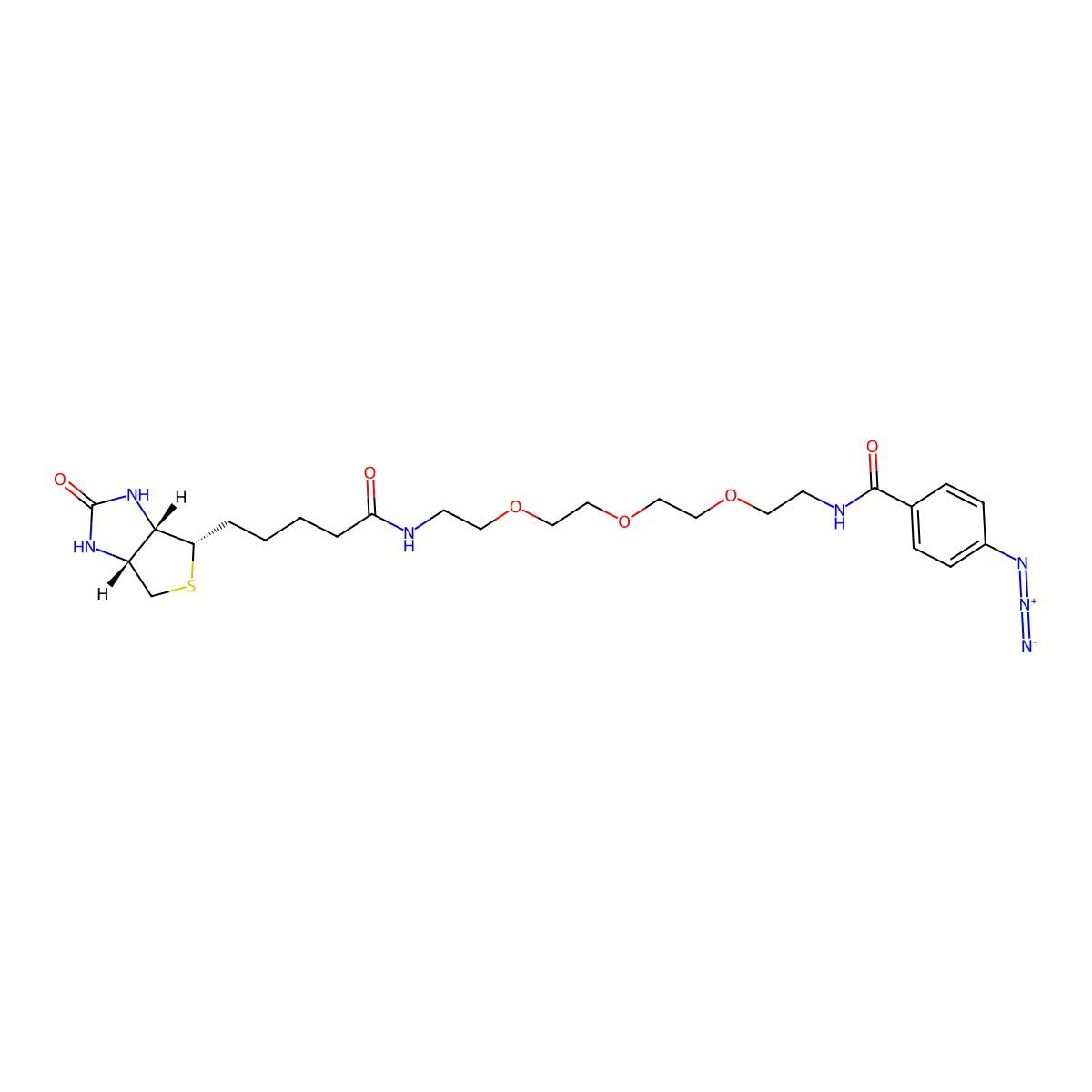 Biotin-PEG3-Bz-Azide molecular structure, CAS 2088238-77-9