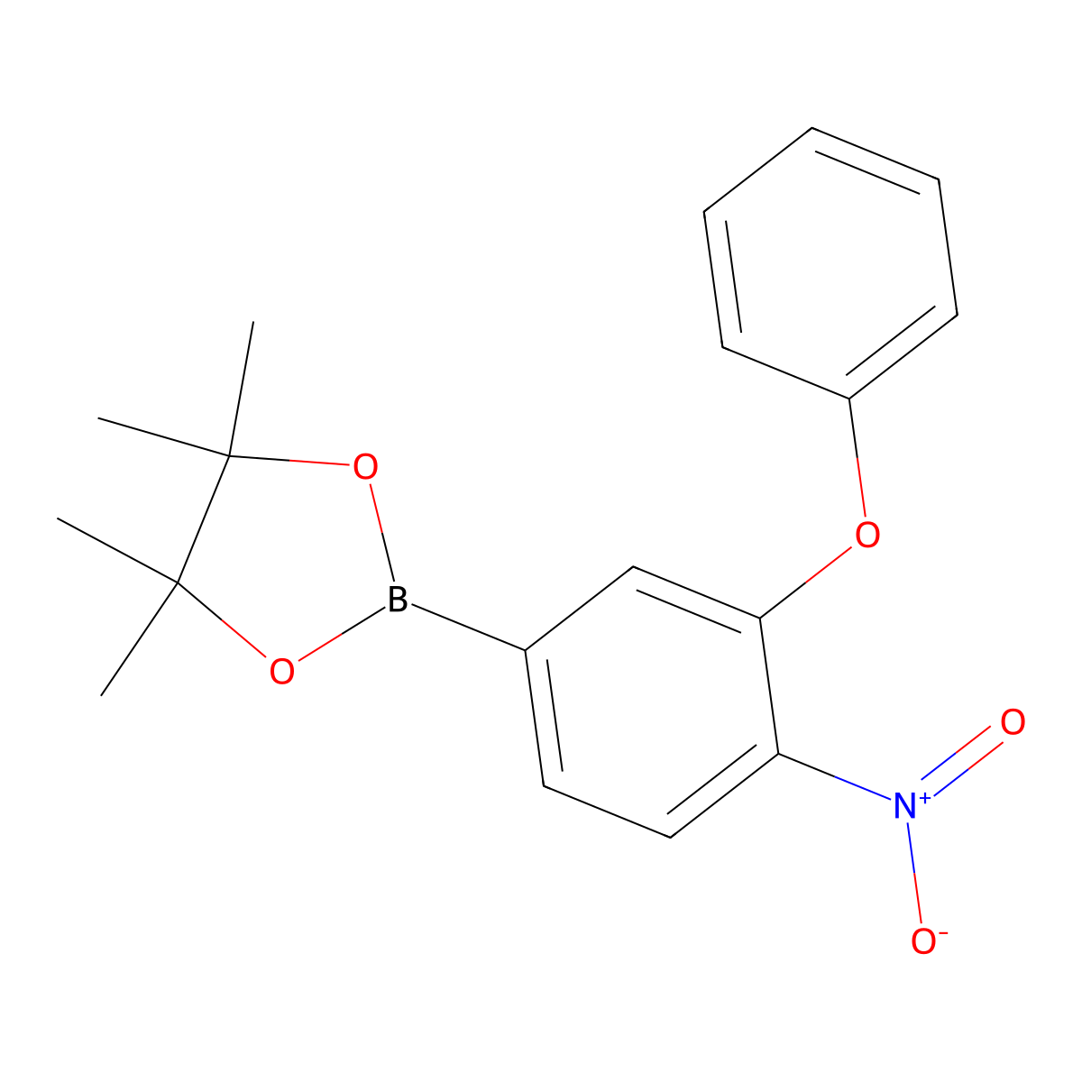 4,4,5,5-Tetramethyl-2-(4-nitro-3-phenoxyphenyl)-1,3,2-dioxaborolane molecular structure, CAS 2088241-95-4