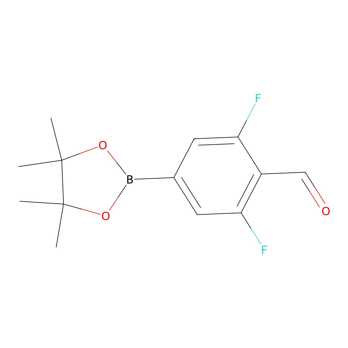 2,6-Difluoro-4-(4,4,5,5-tetramethyl-1,3,2-dioxaborolan-2-yl)benzaldehyde molecular structure, CAS 2088247-40-7