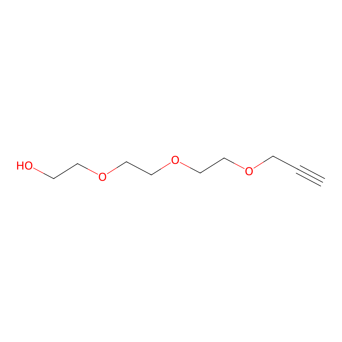 2-(2-(2-(Prop-2-yn-1-yloxy)ethoxy)ethoxy)ethan-1-ol molecular structure, CAS 208827-90-1