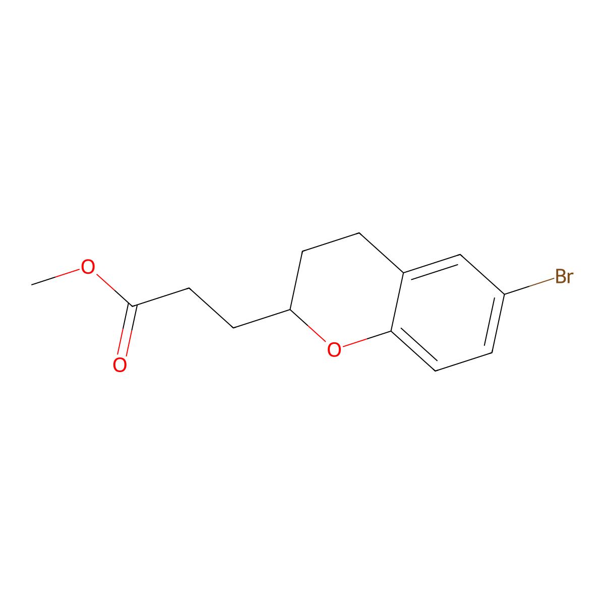Methyl 3-(6-bromochroman-2-YL)propanoate molecular structure, CAS 2088284-59-5
