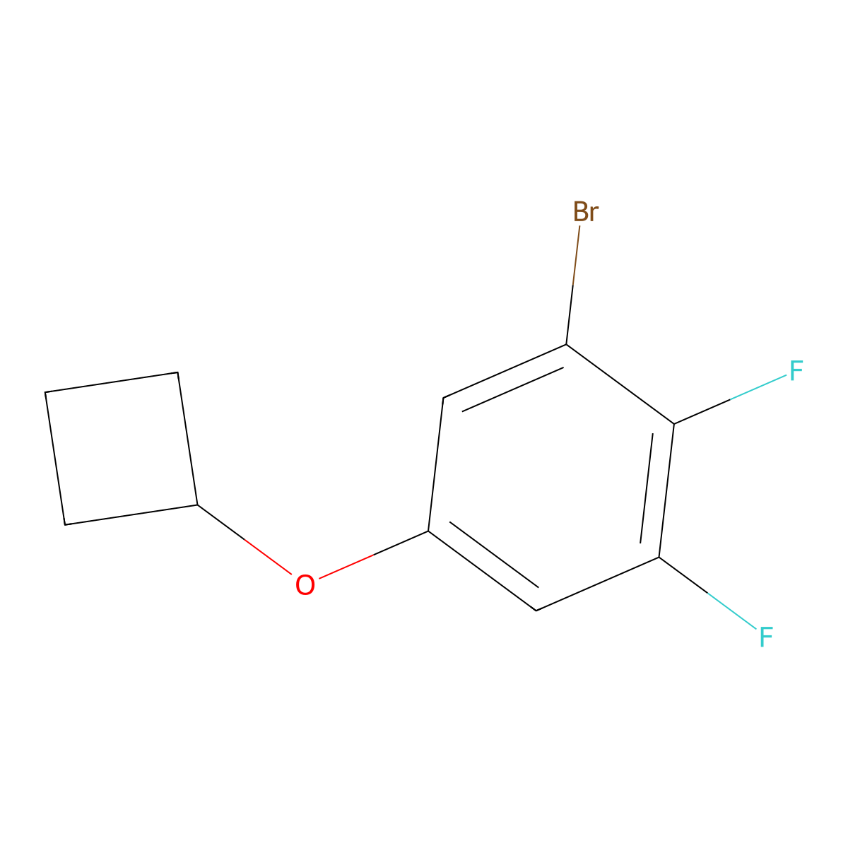 1-Bromo-5-cyclobutoxy-2,3-difluorobenzene molecular structure, CAS 2088284-72-2